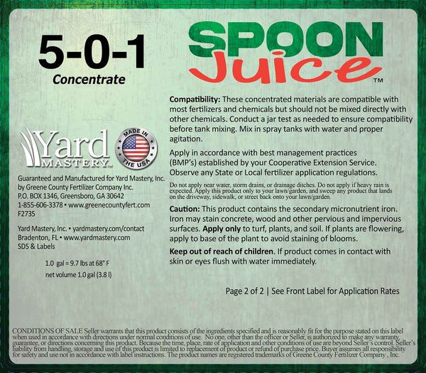 5-0-1 Spoon Juice Liquid Fertilizer and Bio Stimulant with Humic Acid and Kelp