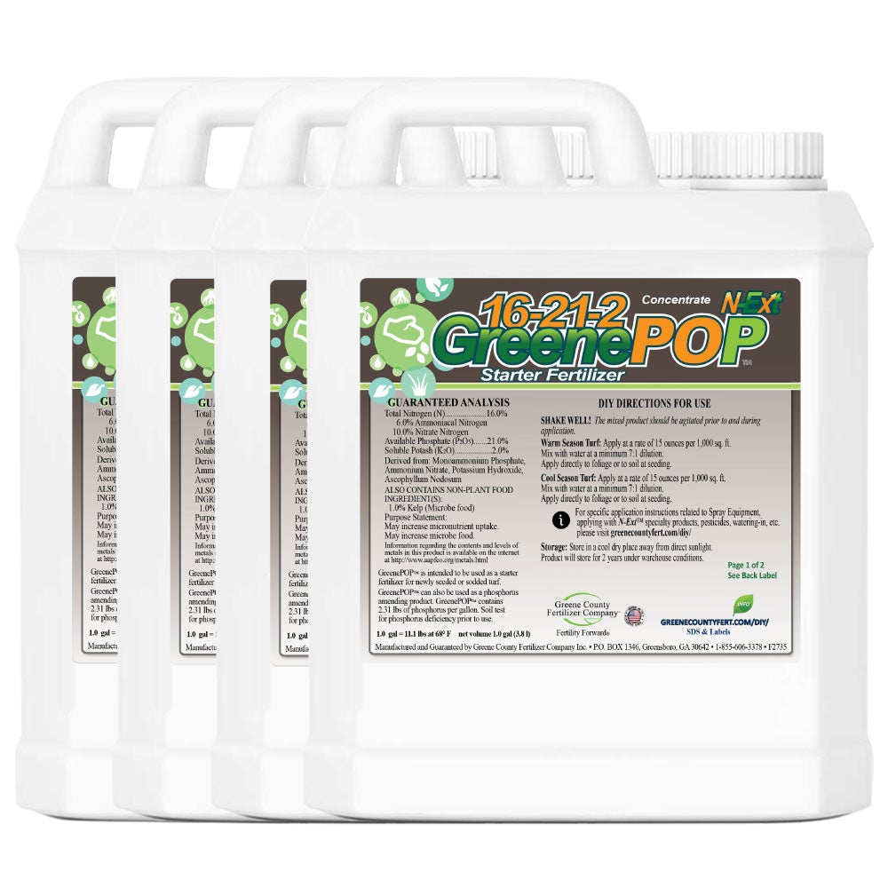 16212 GreenePOP Starter Fertilizer NExt NC Grass Plugs