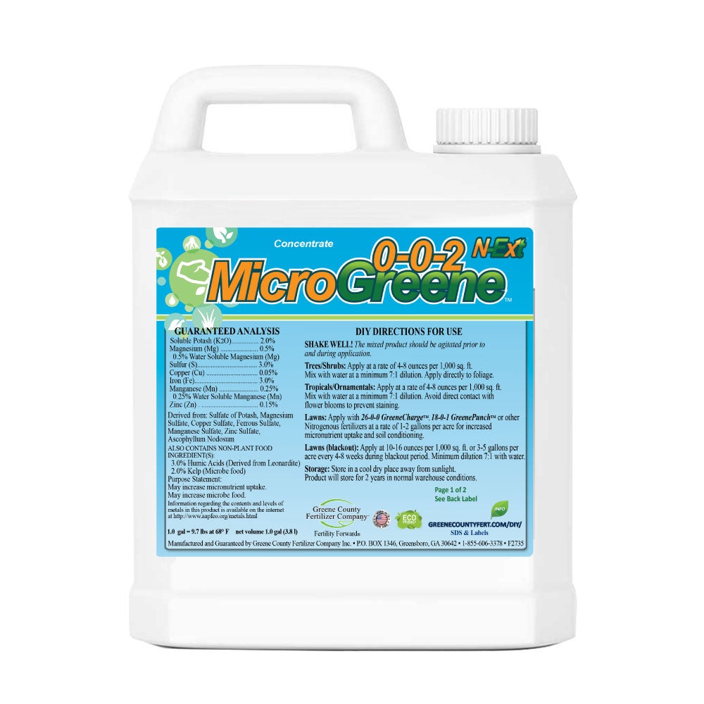 Double Dark 0-0-2 MicroGreene / 7-0-0 Greene EfFect Combo | Two Gallon | N-Ext