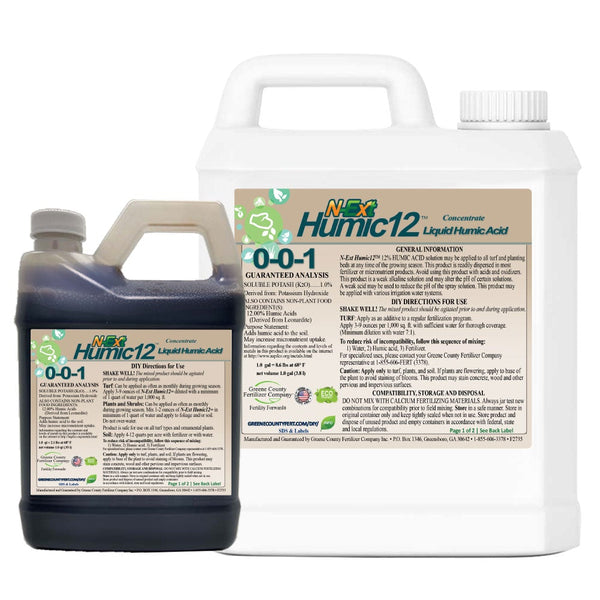 0-0-1 Humic-12 Bio-Stimulant, Humic Acid 12 Percent | N-Ext - NC Grass Plugs